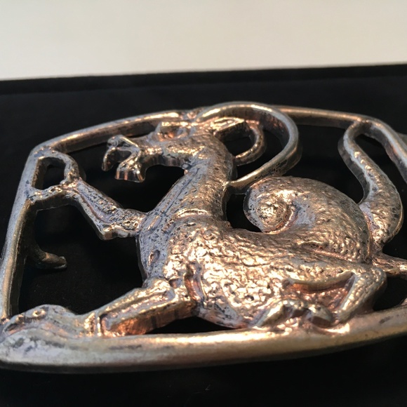 Vintage Brass Dragon Belt Buckle main image 4